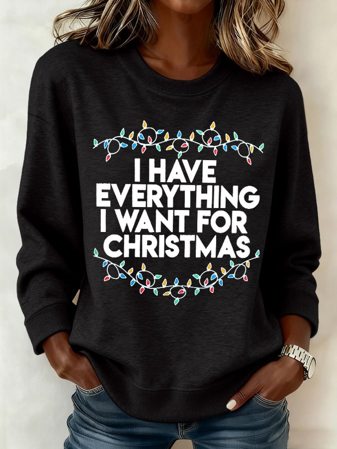 Women'S Casual Faith Print Sweatshirt