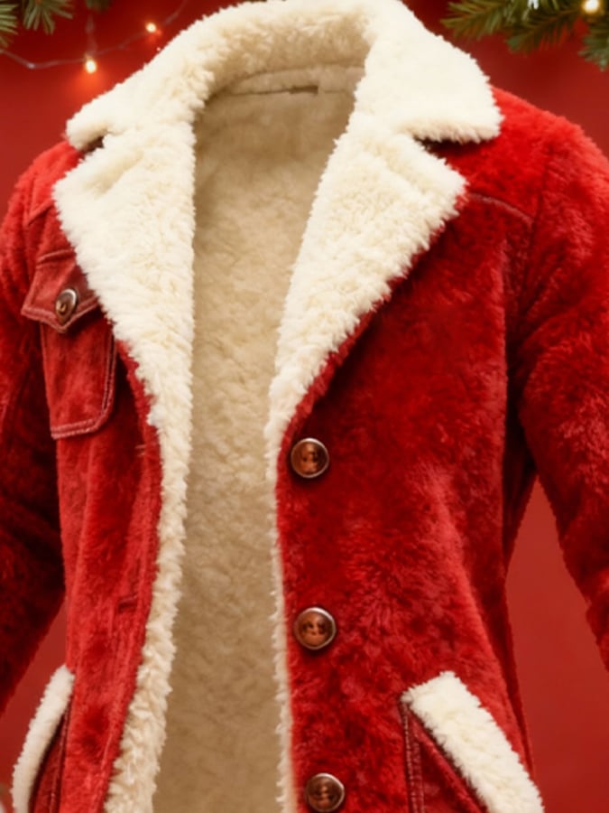 Men's Christmas Warm Plush Jacket