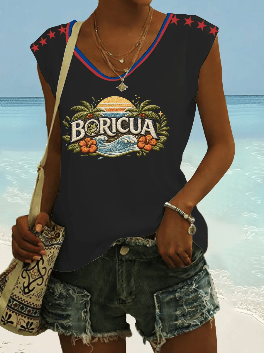 Women's Puerto Rico Print Vest