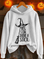 Women's Yes I Can Drive A Stick Print Casual Sweatshirt