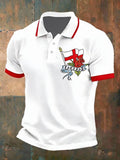 Men's England Rugby Printed Polo Shirt