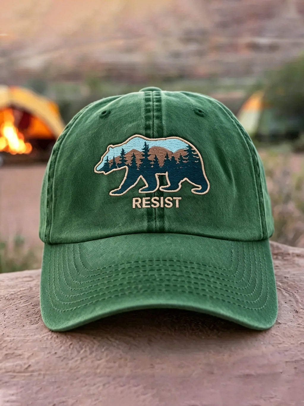 Retro Save The Forest Service Print Baseball Cap