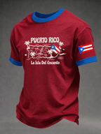 Men's Puerto Rico Printed Casual T-shirt