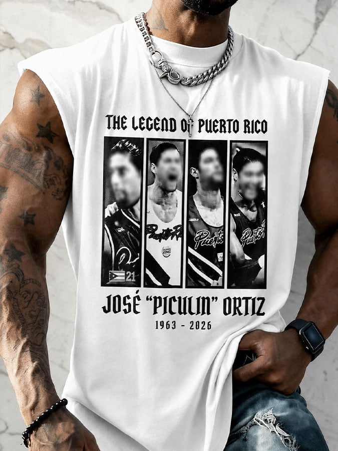 Men's THE LEGEND OF PUERTO RICO Print Tank Top