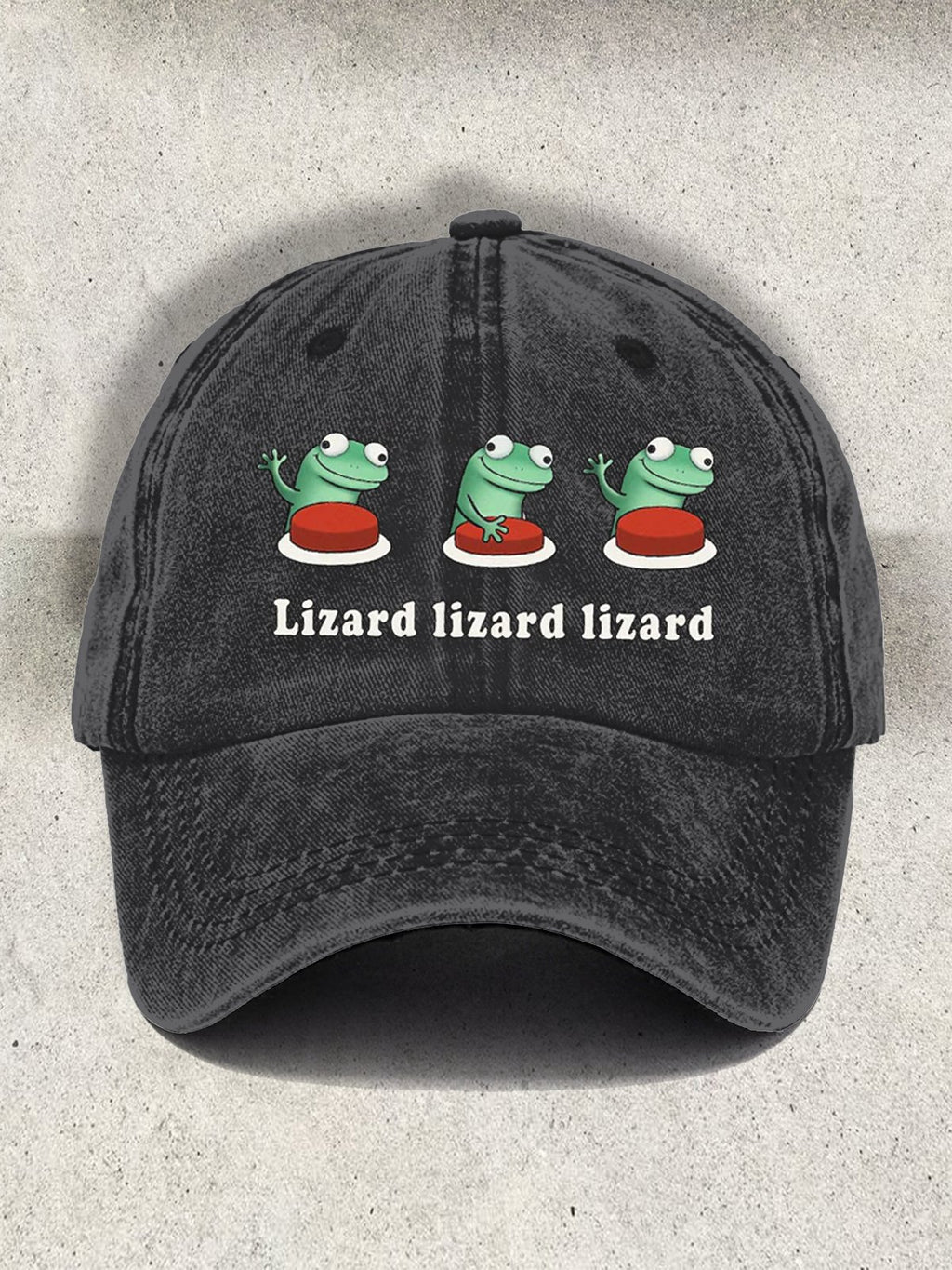 Lizard Lizard Lizard Printed Baseball Cap