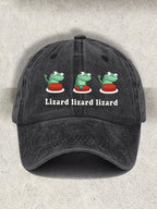Lizard Lizard Lizard Printed Baseball Cap