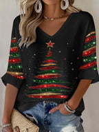🔥🔥2nd 50% Off 🔥🔥Women's Casual Printed Waffle Top