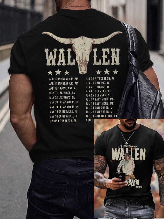 Men's Music Tour Print short-sleeved T-shirt