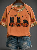 Women'S Casual Halloween Print T-Shirt