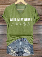 Retro Music Print T-Shirt