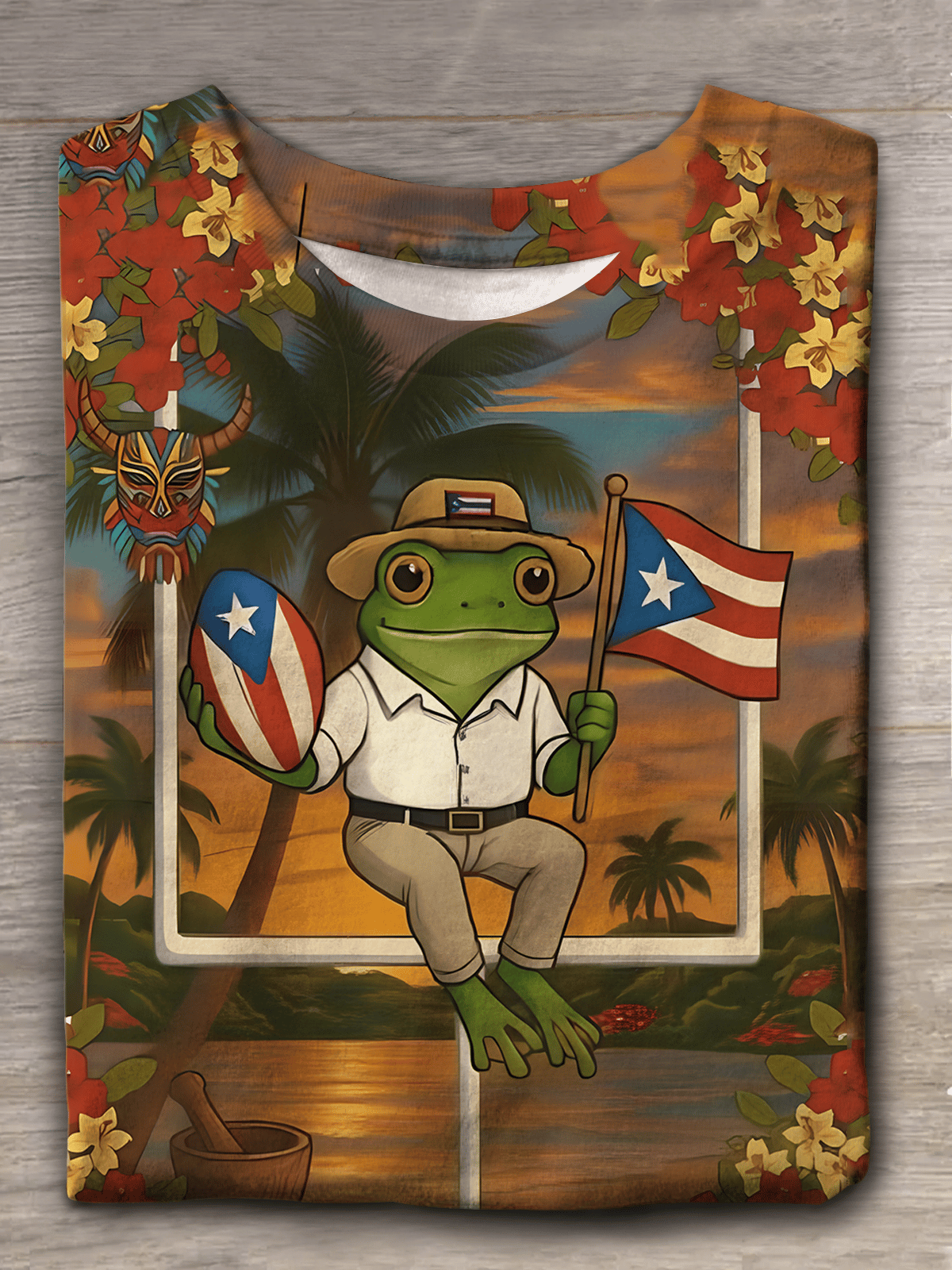 Puerto Rico Singer Benito Bowl Printed T-shirts