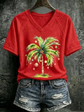 Women's Christmas Print T-Shirt