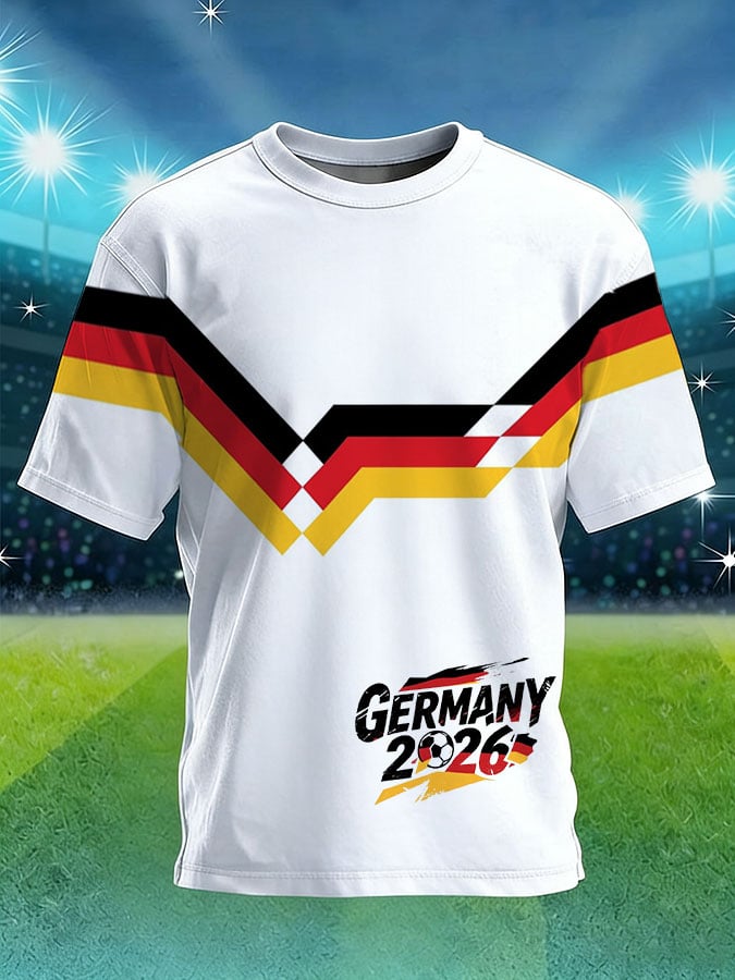 Men's Soccer Print Casual T-Shirt