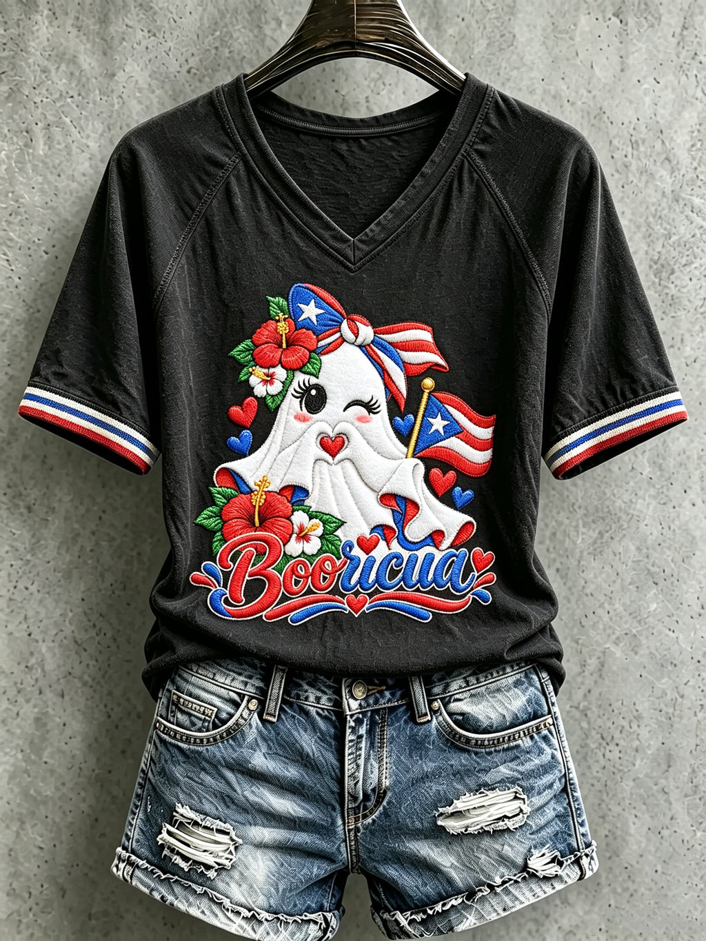 Women's Halloween In Puerto Rico Print Top