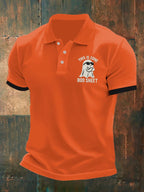 Men's casual Halloween ghost polo shirt