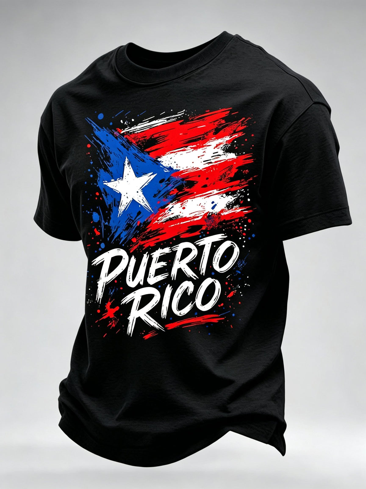 Men's Puerto Rico Print Casual T-shirt