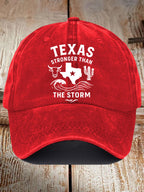 Unisex Texas Stronger Than The Storm Print Baseball Cap