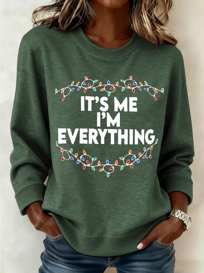 Women'S Casual Faith Print Sweatshirt