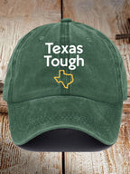 Retro Texas Tough Print Baseball Cap