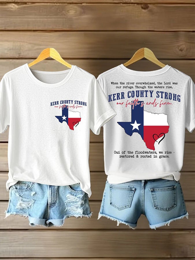 Women's Texas Strong Print Comfort Short Sleeve T-Shirt