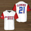 Women's Puerto Rico Baseball Printed Baseball Jersey