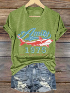 Women's Amity Island 1975 Print T-shirt