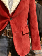 Men's Vintage Suede Christmas Plush Warm Jacket