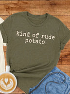 Sweet Potato Kind Of Rude Potato Funny Thanksgiving Couples Shirt