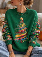 Women's Casual Print Knit Top