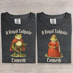 Frog Mom Dad Pregnancy Funny Couple Art Print T-Shirt