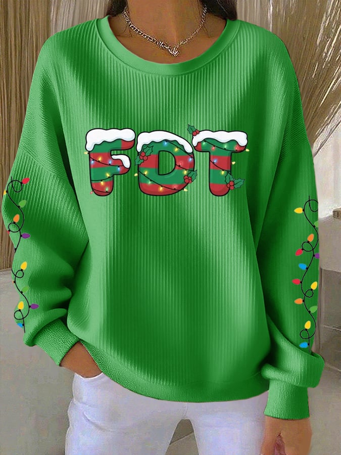 Women's FDT Christmas Print Sweatshirt
