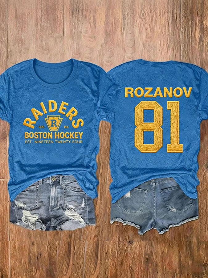 Women's Hockey Romance LGBT Print Casual T-Shirt