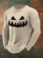 Men's Pumpkin Face Waffle T-shirt