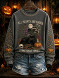 Women's Halloween Cute Cat Print Sweatshirt