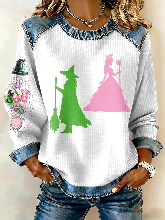 Women's For Good Patchwork Casual Sweatshirt