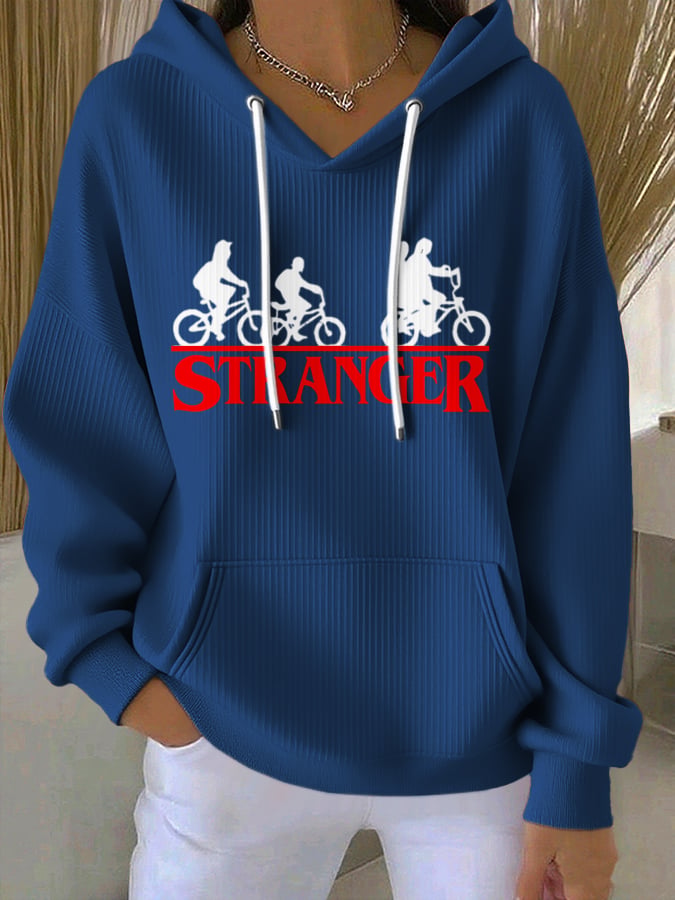 Stranger Hawkins Indiana National Park Upside Down 80s Horror Crew Neck Print Sweatshirt