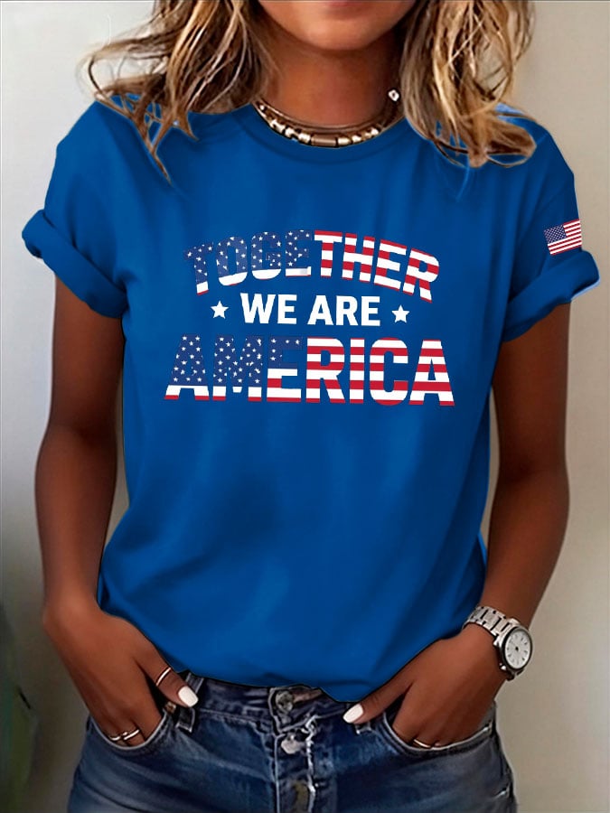 Women's TOGETHER WE ARE AMERICA Print T-Shirt