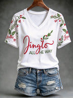 Women's Festive V-Neck Top
