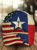 Unisex Retro Texas American Print Hat