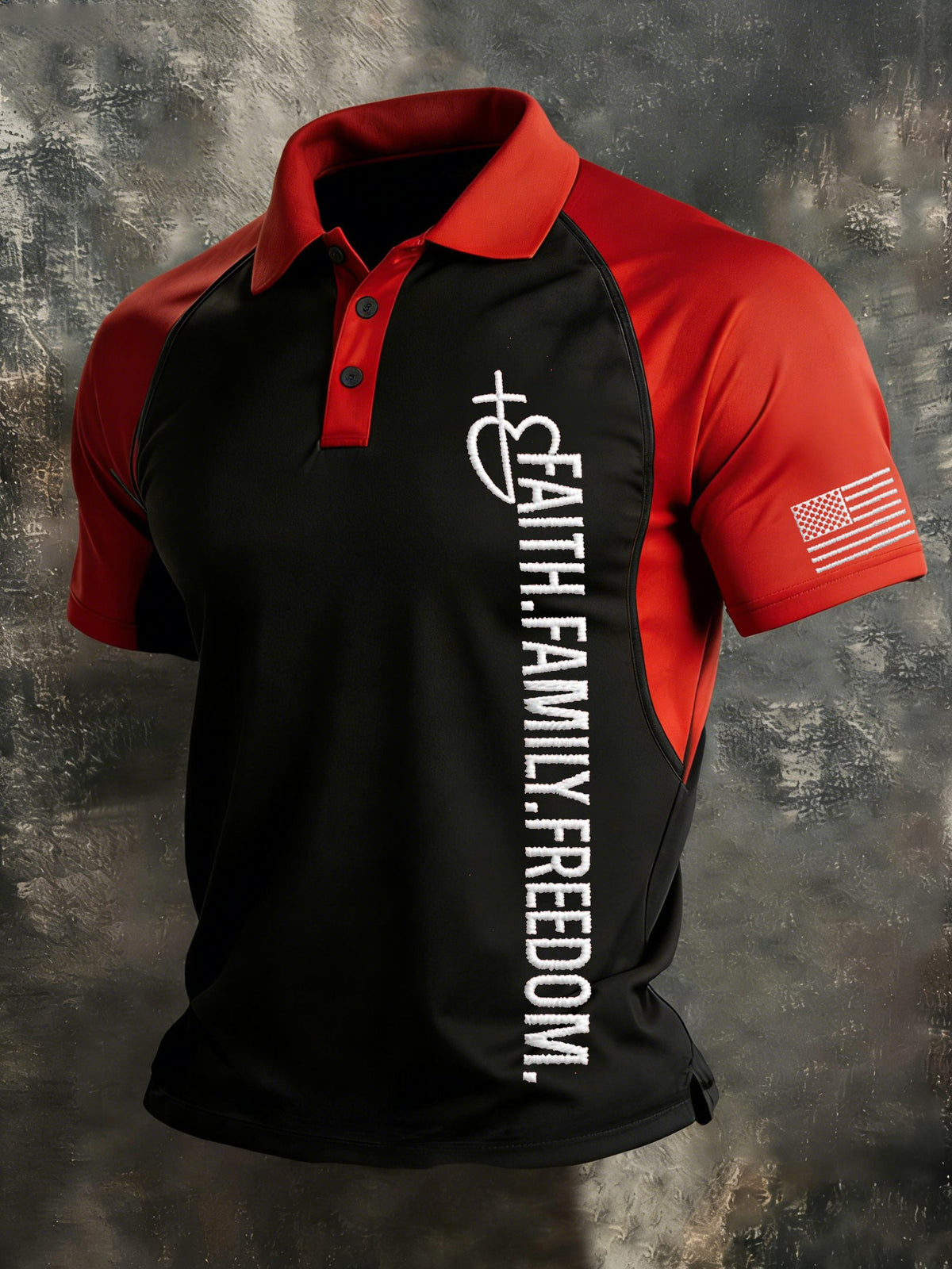 Men's Faith Print Polo Shirt