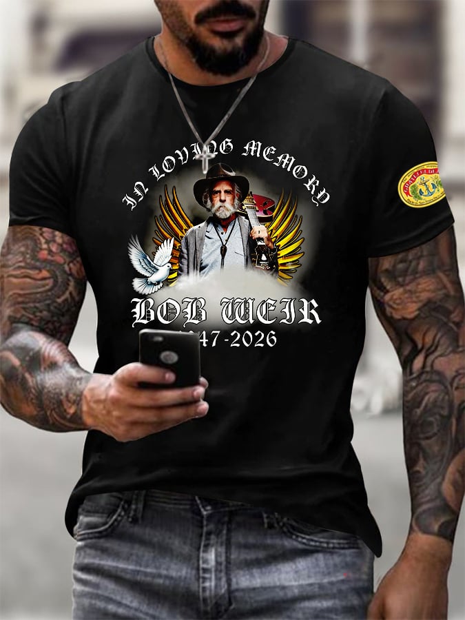 Men's Soccer Crew Neck Printed Casual T-shirt