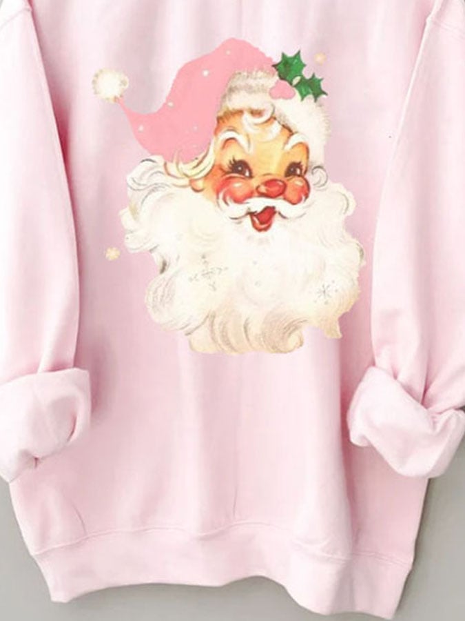 Christmas Santa Claus Print Sweatshirt