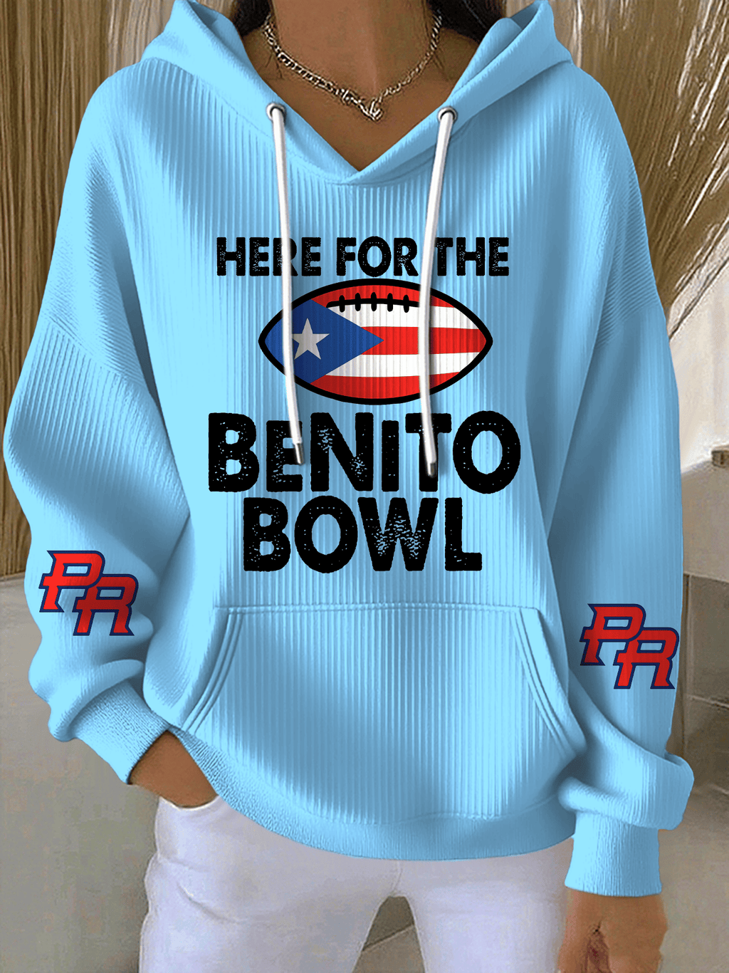 Women's Puerto Rico Singer Benito Bowl Print Casual Hoodies