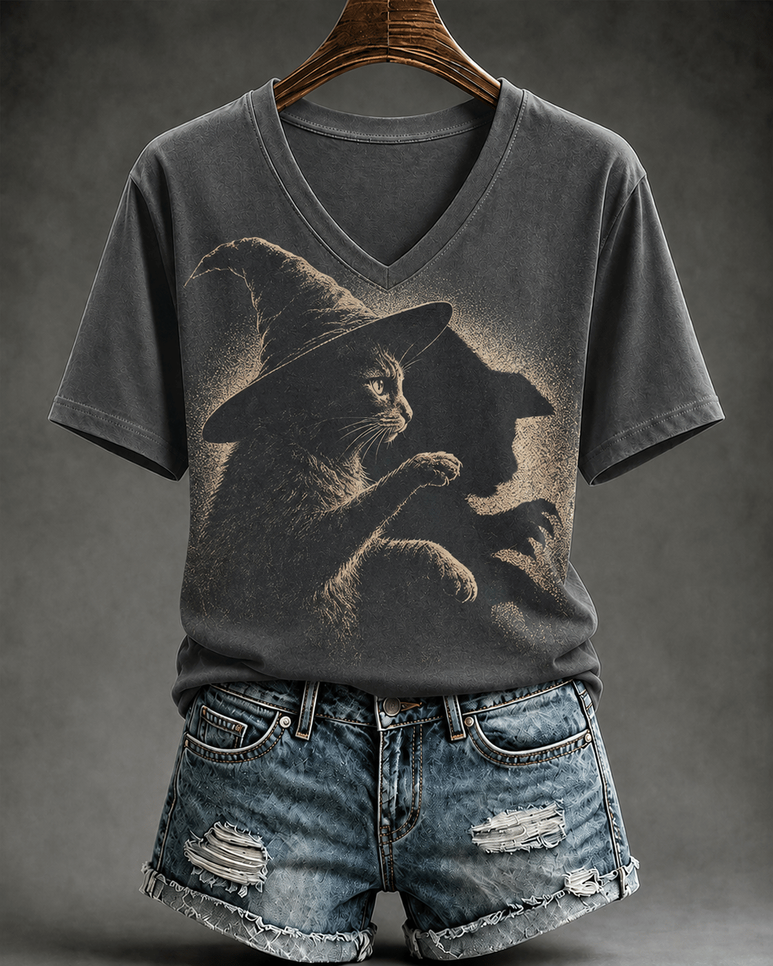 Women's Autumn Halloween Cat Top