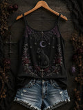 Women's Halloween Black Cat Faith Art Pattern Comfortable Ves