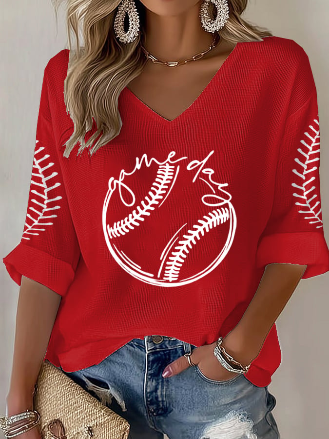 Women's Baseball  Print T-Shirt