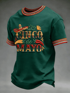 Men's Mexican Art Cinco de Mayo Printed Casual T-shirt