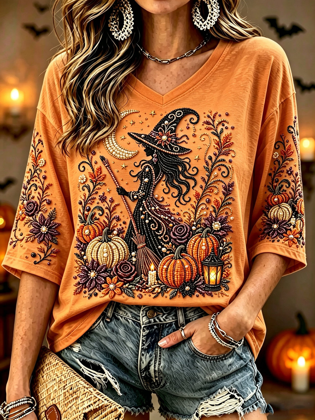 Women's Halloween Print Casual Top