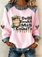Women's Puerto Rican Christmas Print Sweatshirt