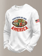 Men'sTOGETHER WE ARE AMERICA waffle-knit T-shirt